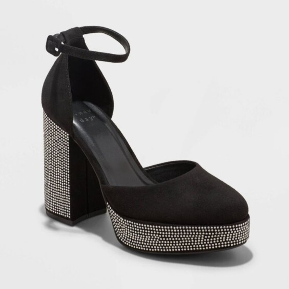 A New Day Rhinestone Heels - Size 8